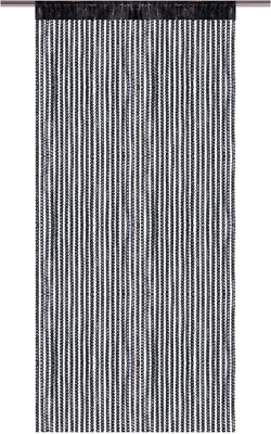 Immagine prodotto di Tenda a fili Poliestere con asta per porte a scomparsa, metallizzata, 300 x 250 cm in nero