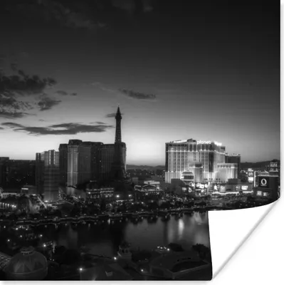 Produktbild von MuchoWow® Poster Las Vegas bei Nacht 50x50 cm - Wohnzimmerdekoration