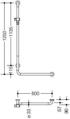 Produktbild von HEWI 801.33.226 98 Winkelgriff m.Br.H.Stg. Ser 801,