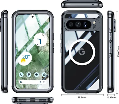 Immagine prodotto di INF Custodia protettiva con supporto per Google Pixel 9 Pro XL Nero Google Pixel 9 Pro