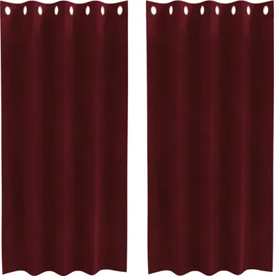 Immagine prodotto di vidaXL Tende oscuranti, 2 pezzi, bordeaux, 140 x 175 cm, velluto