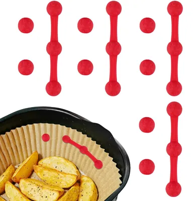 Silikon-Magnetclips für Heißluftfritteusen, hitzebeständig, rot