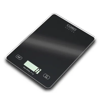Image de Balance de cuisine numérique 5 kg avec une précision de 1 g, surface en verre,tactile, fonction tare, écran LCD, design ultraplat