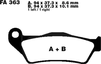 Immagine prodotto di Pastiglie freno posteriori per BMW R 1200 RT ABS, anni di produzione 2005-2014, pastiglie EBC - Nuove