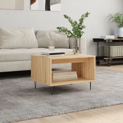 Produktbild von The Living Store Couchtisch Sonoma-Eiche 60x50x40 cm Holzwerkstoff