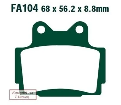 Produktbild von EBC Brakes Bremsbeläge Satz Bremsklötze für YAMAHA MOTORCYCLES TDR FA104HH