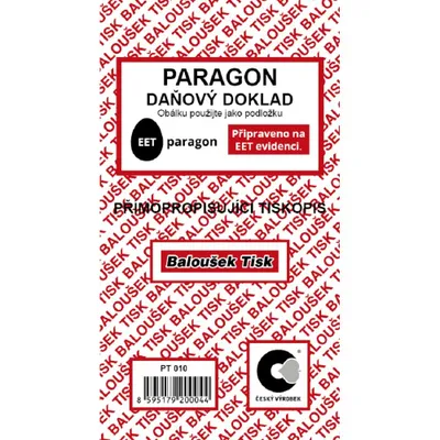 Immagine prodotto di Documento fiscale Paragon - blocco 80 x 150 mm / non numerato 50 fogli / NCR / PT010