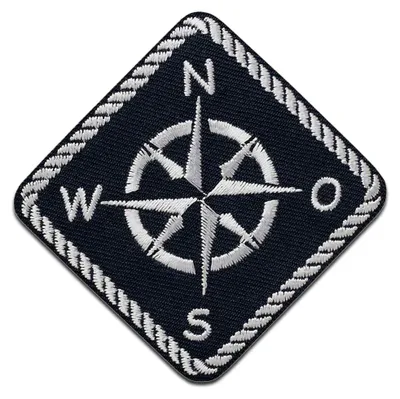 Obrázek produktu pro Kompass Maritim - nažehlovací nášivka, nažehlovací aplikace, nášivky, k nažehlení, velikost: 7 x 7 cm