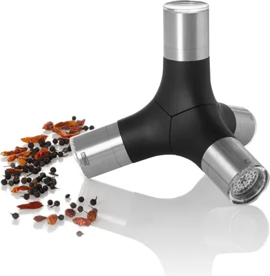 Produktbild von AdHoc 4 in 1 Mühle GIANT magnetisch Gewürzmühle Keramikmahlwerk schwarz MP440