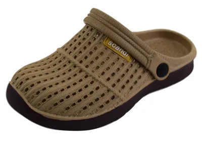 Produktbild von Alb Trade Damen Clogs, Braun, Gr. 37, EVA, mit umklappbarem Fersenriemen und profilierter Sohle, für Garten, Strand, Freibad, Urlaub, Haus & Praxis