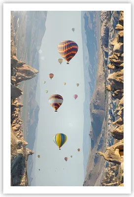 Produktbild von Poster - Poster ohne Rahmen - Surrealismus Flug Luftballons - 61x91,5 cm - Wand Bild - Wanddeko - Wandbilder - Kunstposter - Wandposter - Bilder - Kunstdruck - Wanddekoration - P2XPA61x91-4454