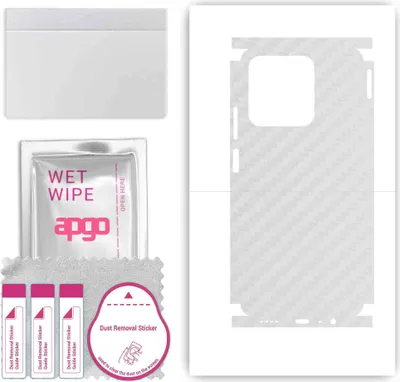 Produktbild von apgo Rückseite + Seiten Schutzfolie, Skin, kompatibel mit Realme C53, Hinten Displayschutzfolie aus Vinylfolie, kratzfest, einfache Montage - Transparenter Kohlenstoff