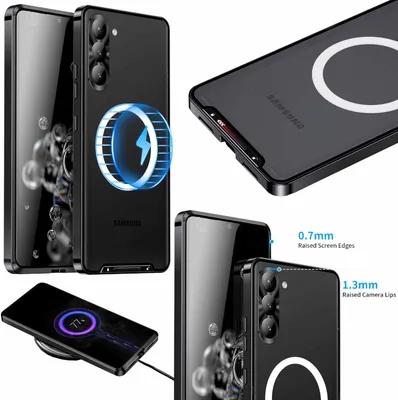 Image de Étui magnétique Magsafe en métal noir pour Samsung Galaxy S23 Plus