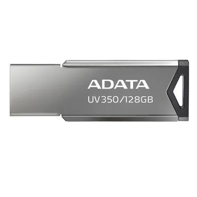 Produktbild von ADATA UV350, 128 GB, USB Typ-A, 3.2 Gen 1 (3.1 Gen 1), 100 MB/s, Ohne Deckel, Silber