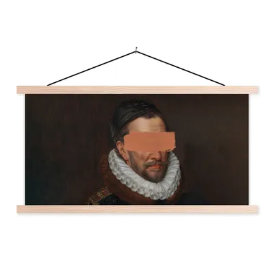 Produktbild von MuchoWow® Textilposter Alte Meister - Wilhelm von Oranien - Gemälde 60x30 cm mit holzfarbenen Rahmen - Dekoration