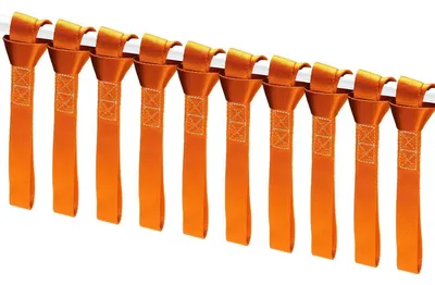 Obrázek produktu pro Upevňovací smyčky, dvojité, nylon, oranžové, 1" x 12", 10 kusů, pevnost v tahu 2300 lbs