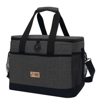 Produktbild von Valle Verde 20 Liter Coolerbag, Kühltasche, Kühlkorb, Kühlbox, Thermotasche, Picknicktasche - Thermoisoliert, Auslaufsicher - Schwarz, 35 x 23 x 25 cm