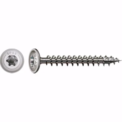 Zdjęcie produktu dla SPAX® 0257000600605 SPAX® Holzbauschrauben T30 Tellerkopf Edelstahl A2 0257000600605 6 mm x 60 mm, 100 St.
