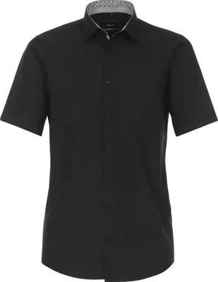 Produktbild von VENTI Herren Businesshemd Kurzarm Kent Modern-Fit Schwarz 41