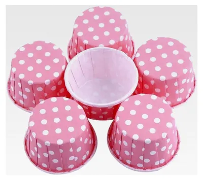 Produktbild von 100 Stück Papierbackförmchen aus Pergamentpapier, Cupcake- und Muffin-Förmchen, Dekorationsförmchen, 8 Farben verfügbar (Rosa)