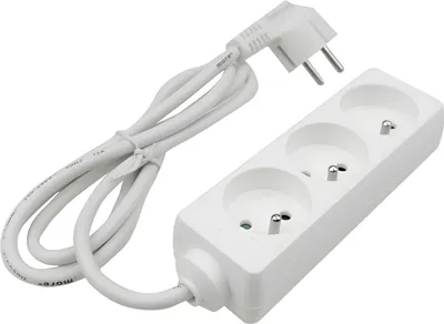 Obrázok produktu pre Sieťová predlžovacia zástrčka - 3x uzemnená zásuvka 1,5m 3x1mm 13A biela