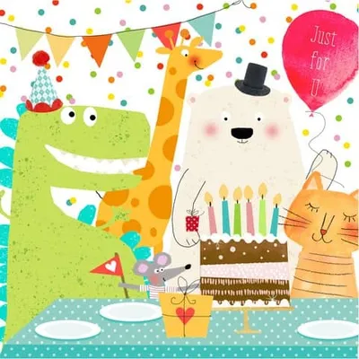 Produktbild von RP 20 Servietten All my Friends - Tiere zur Geburtstagsfeier 33x33cm