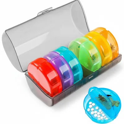 Immagine prodotto di InAndOutdoorMatch - Pillendose - 7 giorni - 2 scomparti per giorno