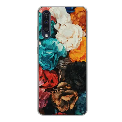 Produktbild von MuchoWow® Handyhülle Schutzhülle Hülle für Samsung Galaxy A50 Wand - Rosen - Abstrakt Silikon Softcase Handy Hülle - Mobiltelefonhülle