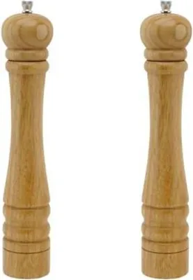 Zdjęcie produktu dla Młynek do Pieprzu Manualny, Zestaw 2 szt., FACKELMANN PROFESIONAL, Drewniany, 32 cm
