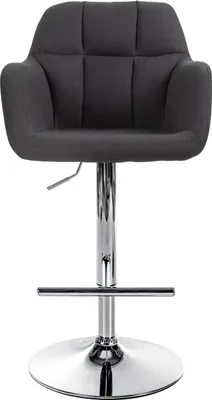 Produktbild von Barhocker Natoma Stoff chrom schwarz