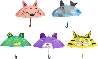 Produktbild von Regenschirm mit Tieröhrchen 47 cm