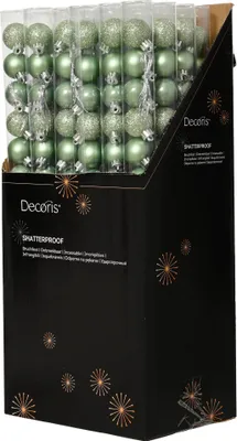 Produktbild von Weihnachtskugeln Kunststoff 3cm 14er Set - Matchagrün