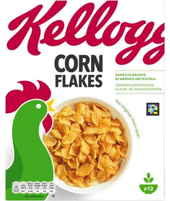 Image de Kellogg's Cornflakes 375g – Céréales croquantes pour petit-déjeuner à base de maïs