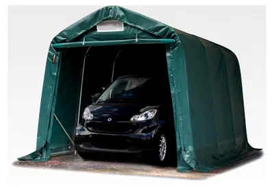 Produktbild von Garagenzelt Carport 2,4 x 3,6 m in dunkelgrün, Unterstand aus PVC 800 N und stabiler Stahlrohrkonstruktion