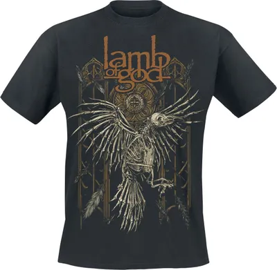 Produktbild von Lamb Of God T-Shirt Herren Crow schwarz Band-Merch, Bands 100% Baumwolle L