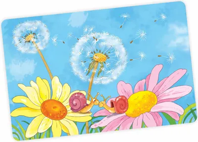 Produktbild von stabile Vinyl Schreibtischunterlage Pusteblume Bastelmatte Kinder Platzset abwaschbar
