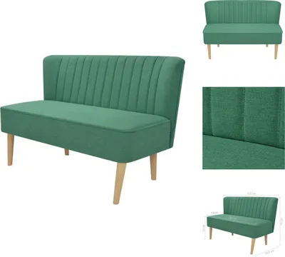 Immagine prodotto di vidaXL Divano in tessuto 117 x 55,5 x 77 cm Verde - Divani