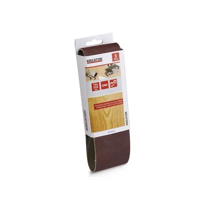 Produktbild von Kreator 75x533 Mm G80 Sandpapierband 3 Einheiten Golden One Size / EU Plug Golden One Size