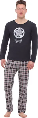 Produktbild von Timone Herren Schlafanzug TI30-115 (Graphit Kariert6, L)