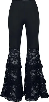 Produktbild von Gothicana by EMP Damen schwarze Stoffhose mit Gummizug L