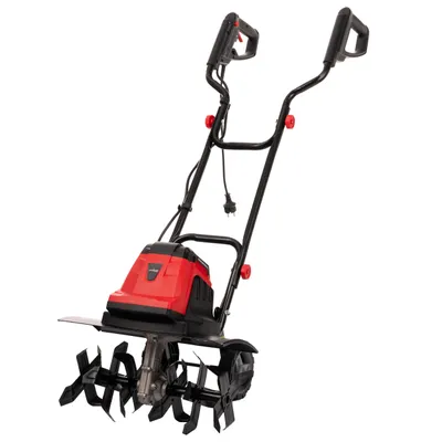 Produktbild von LEHMANN Elektro Motorhacke mit Transporträdern, 1800 W, 45 cm Arbeitsbreite & 22 cm Arbeitstiefe, 24 Messer, Rot/Schwarz