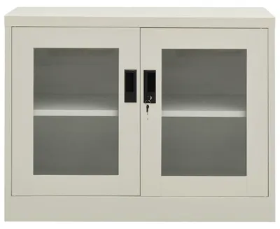 Obrázek produktu pro vidaXL Kancelářská skříň světle šedá 90x40x70 cm ocelová