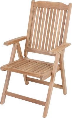 Garden Pleasure Gartenstuhl mit Armlehnen Solo braun, 1 St.