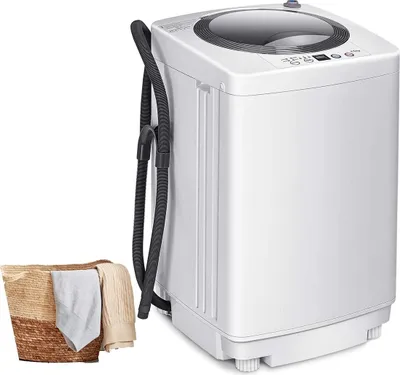 Produktbild von 3,5 kg Waschmaschine Toplader mit Schleuder, Waschvollautomat mit 5 Programme & 3 Wasserniveaus, Miniwaschmaschine 240W/210W (Weiß)