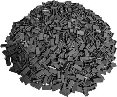 Immagine prodotto di LEGO® 1x2 Piastrelle grigio scuro - 3069b NUOVO! Quantità 100x