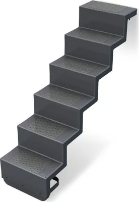 Immagine prodotto di Scala ELEGANZ 80 a parete corta a 6 gradini per installazione universale in poliestere, colore: granito