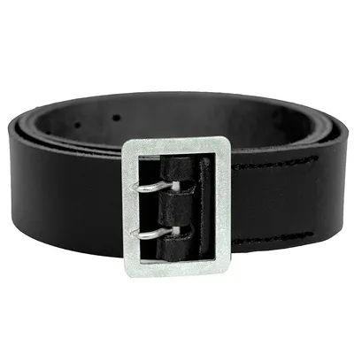 Image de Ceinturon de police en cuir 2 épines noir, 140 cm
