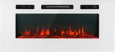Produktbild von Klarstein Elektrokamin, Elektro Heizungen für Wohnzimmer & Innenräume, Elektrischer Kamin mit LED Flammen, Kamin mit Fernbedienung, Heizlüfter mit Timer, Einstellbarer Thermostat, Heizung 1800 W