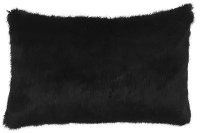 Produktbild von Casa Padrino Luxus Kunstfell Kissen Schwarz 60 x 40 cm - Wohnzimmer Deko Accessoires