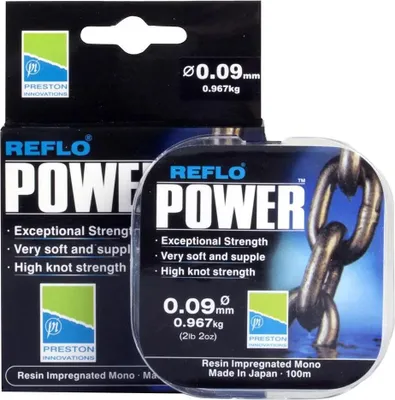 Produktbild von Angelschnur Monofil Monoschnur Preston Reflo Power 0,15 mm 100 m